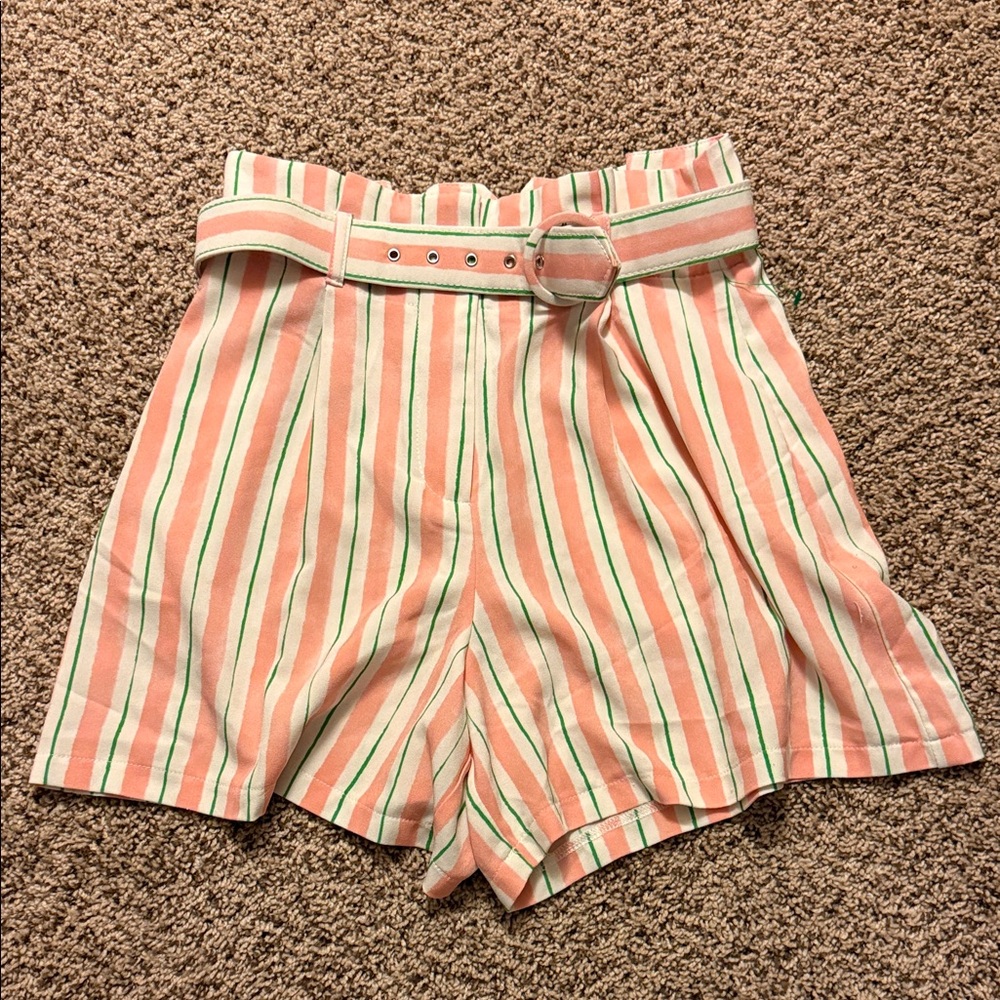 Chic High Waist Striped Shorts